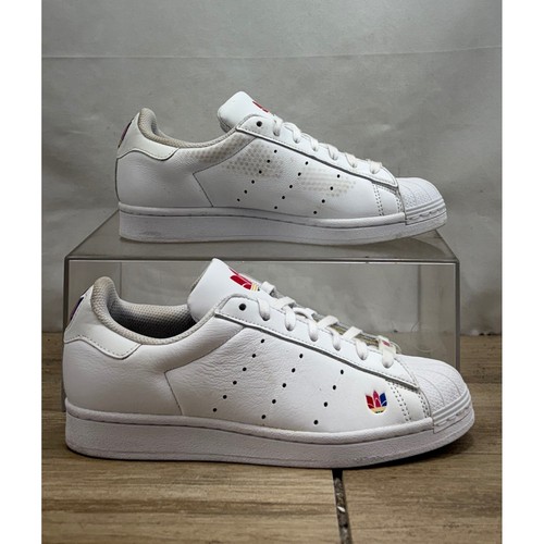 Shell Toes Rainbow Adidas Superstar Mens Sz 7 White Rainbow Logo Shell Toe Sneakers FZ2211 ...