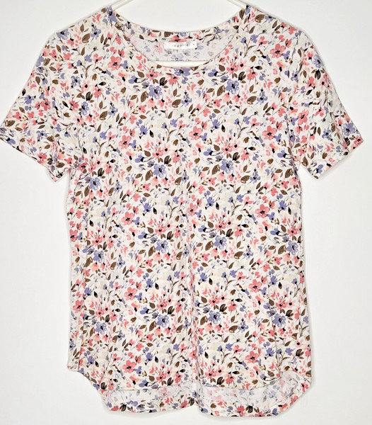 Regatta Floral pretty casual  organic cotton T-Shirt jersey top Sz 8 Women's