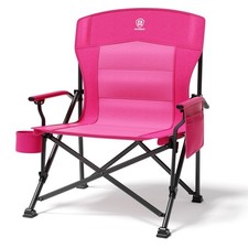 Oversized Folding Women Camping Chair, for Adults Heavy Duty Lawn Chair with ...
