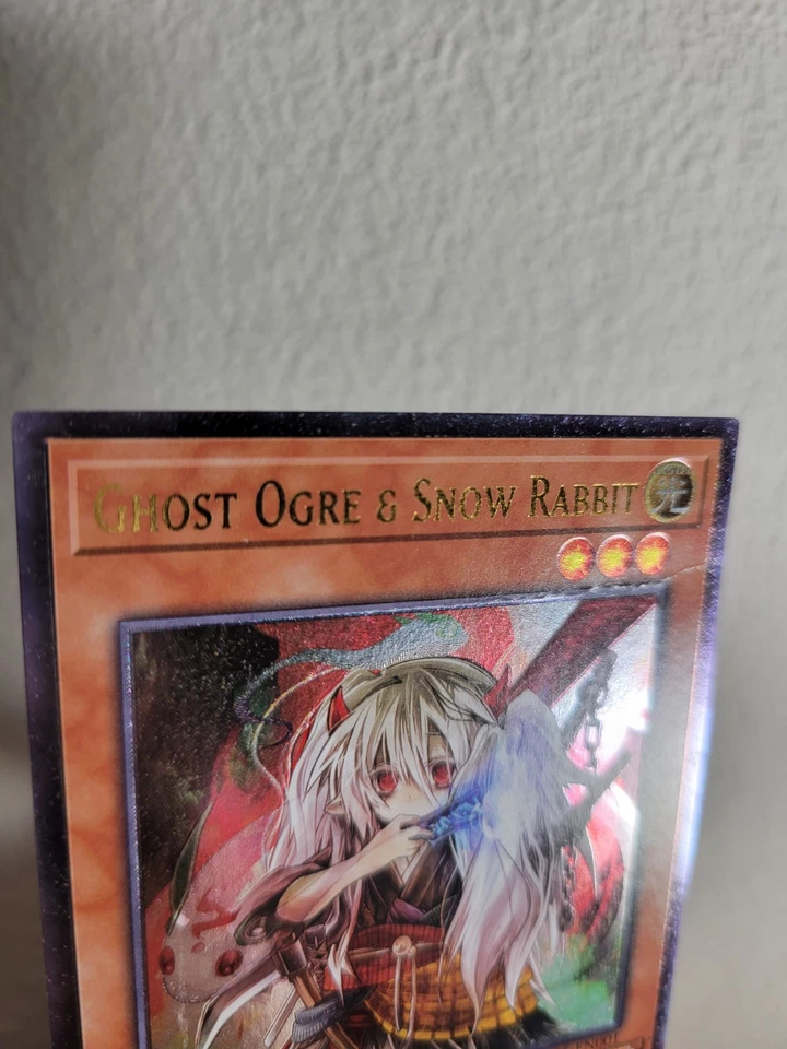 YuGiOh 1x Ghost Ogre & Snow Rabbit OP05-EN001 Ultimate Rare (UTR) MP - Image 3 of 4