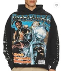 Barriers Hoodie Jimi Hendrix Ezy Ryder Black Motorcycle Men’s Sz Large NEW