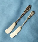 2 Sterling Individual Butter Knives Durgin Wallace 42 Grams