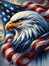 Patriotic Eagle Diamond Art Kits for Adults -...
