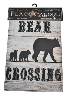 Flags Galore Outdoor Garden Flag 12-1/2'' x 18'' Decorative Bear Crossing