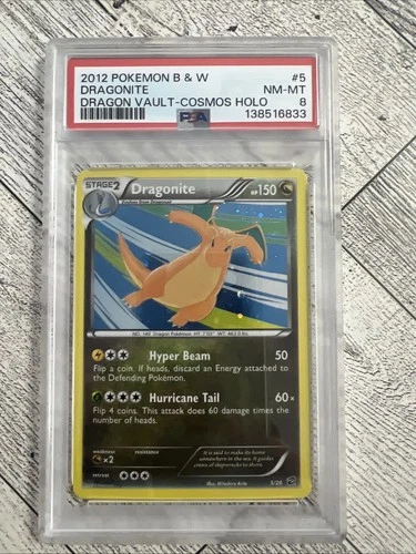 Pokémon TCG Dragonite Dragon Vault 5/20 Holo Cosmos Holo PSA 8