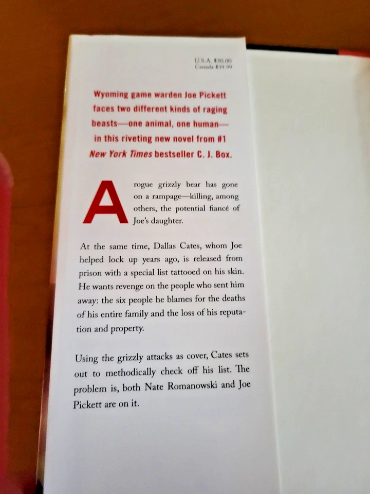 Three-Inch Teeth By C J Box First Edition Hardcover w/ DJ - Autographed Book - Image 2 of 4