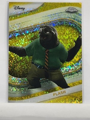 Flash 2025 Topps Chrome Disney Yellow Mini Diamonds Refractor Card-#171 Zootopia