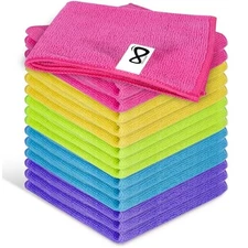 Microfiber Cleaning Cloths, 15 Pack Cleaning Rags, Wet and Dry Use Cleaning 