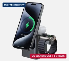 3 in 1 Foldable Magnetic Wireless Charger, Electric Charging Station with LED In