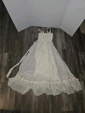 Vintage Gunne Sax Floral Lace Trim Maxi Dress Cottagecore Praire 248