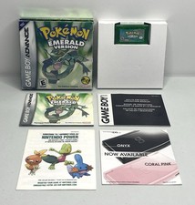 Game Boy Advance Pokemon Emerald Complete in Box CIB Dry Battery  Tested 