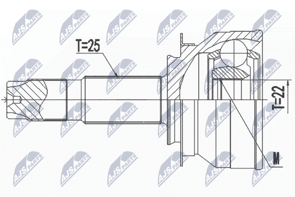 Nty NPZ-CH-040 Gelenksatz, Antriebswelle Vorne-image