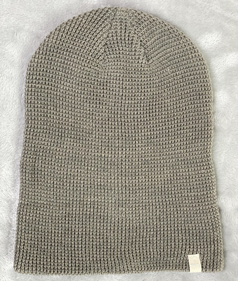 Vuori Alpine Waffle Beanie Unisex OSFA Gray Knit Winter Hat Casual Outdoor Snow