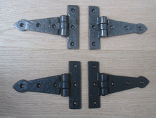 PAIR OF ARROW Head 5" cast iron rustic kitchen cabinet cupboard door hinges