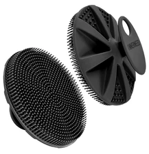 Food-Grade Soft Silicone Body Scrubber Shower Brush Handheld Cleansing Skin B...