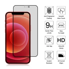 For Apple iPhone 13 /Pro Privacy Tempered Glass Screen Protector Anti-spy Cover
