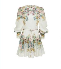 Zimmerman Sz 0p Wavelength Bell Sleeve Mini Dress Worn Once! Floral