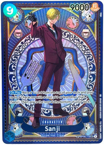 One Piece Sanji Fist of Divine Speed OP06-119 English Character SP