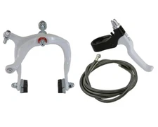 ALTA Bicycle BMX Alloy REAR Bicycle Brake Complete Set WHITE Side-Pull Caliper