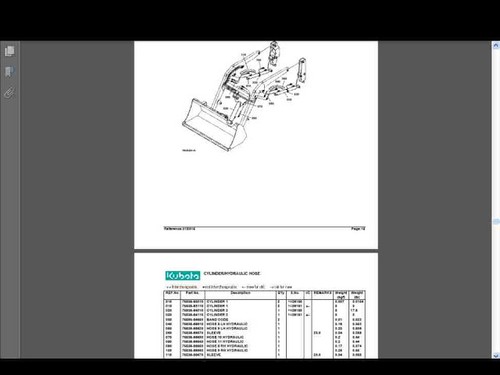 KUBOTA LA 210 211 TRACTOR LOADER PARTS MANUALs 125pgs for LA210 LA211 Repair - Imagen 2 de 4