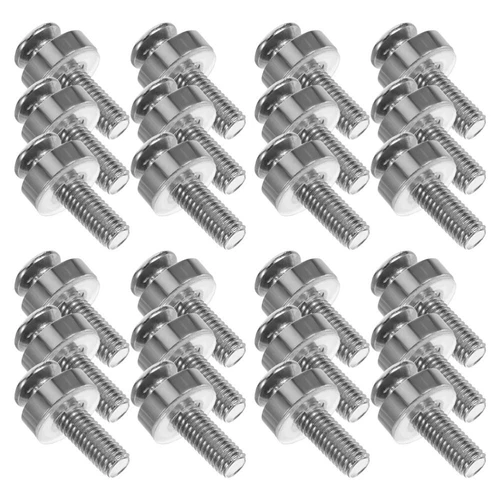  50 Pcs Stainless Steel Crown Screws Bolts Kit and Nuts Rackmount Case