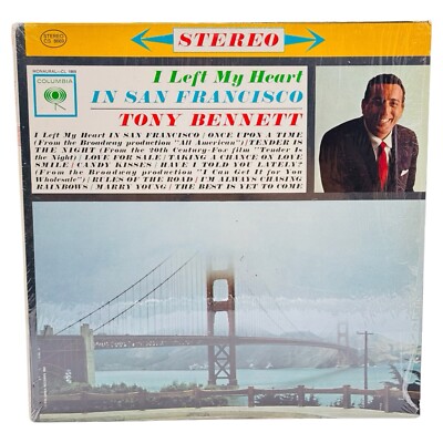 Tony Bennett I Left My Heart In San Francisco 1962 LP Record EX Shrink Wrap On