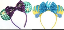 Juego 2 de diadema orejas de Mikey Minnie Ariel y platija Disney orejas de Minnie Mouse-