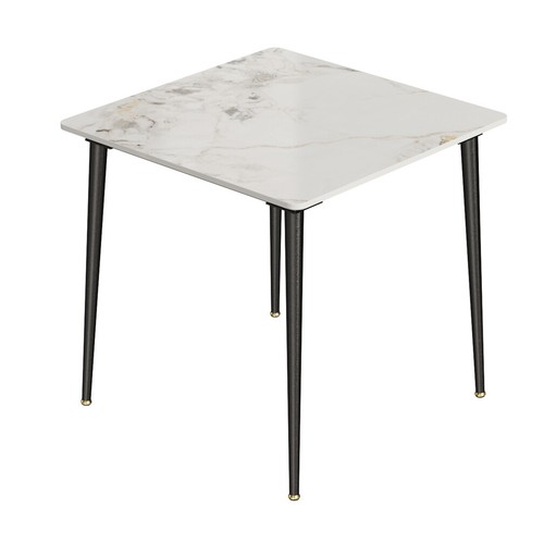 Solid Marble Kitchen Room Dining Table 80x80cm Square Leisure Coffee Table Desk - Picture 15 of 36