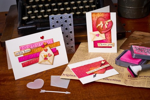 New Sizzix Thinlits Love Notes 8pc/emboss #666860 Retail $20.99 Tim Holtz Vault - Picture 4 of 7