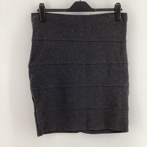 Marks & Spencer Damen Rock Grau Größe 16 Elastischer Bund Zum Überziehen