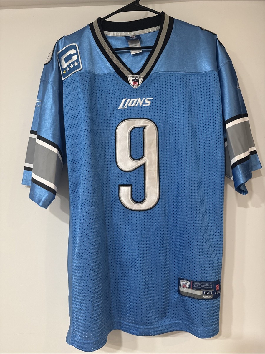 Matthew Stafford Detroit Lions Authentic Reebok NFL Jersey Size 50