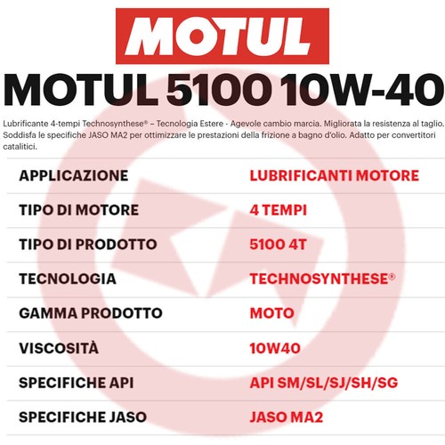MOTUL 5100 10W40 OIL CUTTING KIT + FILTER YAMAHA XVS 950 A MIDNIGHT STAR 2009 - Picture 3 of 4