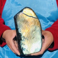 5.17LB Natural Labrador Moonstone Quartz Crystal Free Form Mineral Specimen 2945