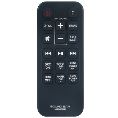 AKB74935621 Replace Remote Control for LG Sound Bar SJ2 SJ2.AEUSLLK SJ2.DEUSLLK