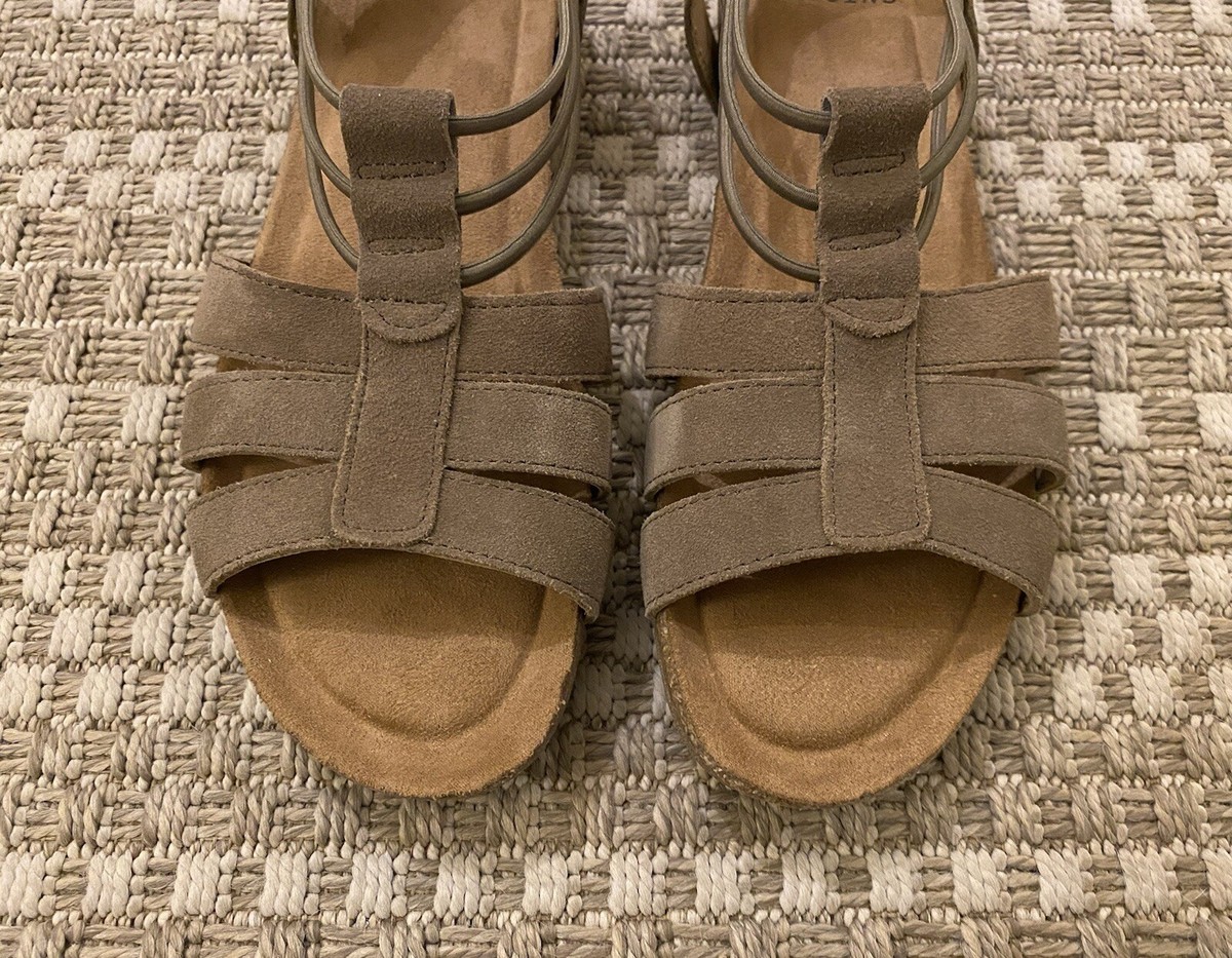 EARTH ORIGINS Laney 7.5 M Suede Slingback Slip-on Sandals - Sedona