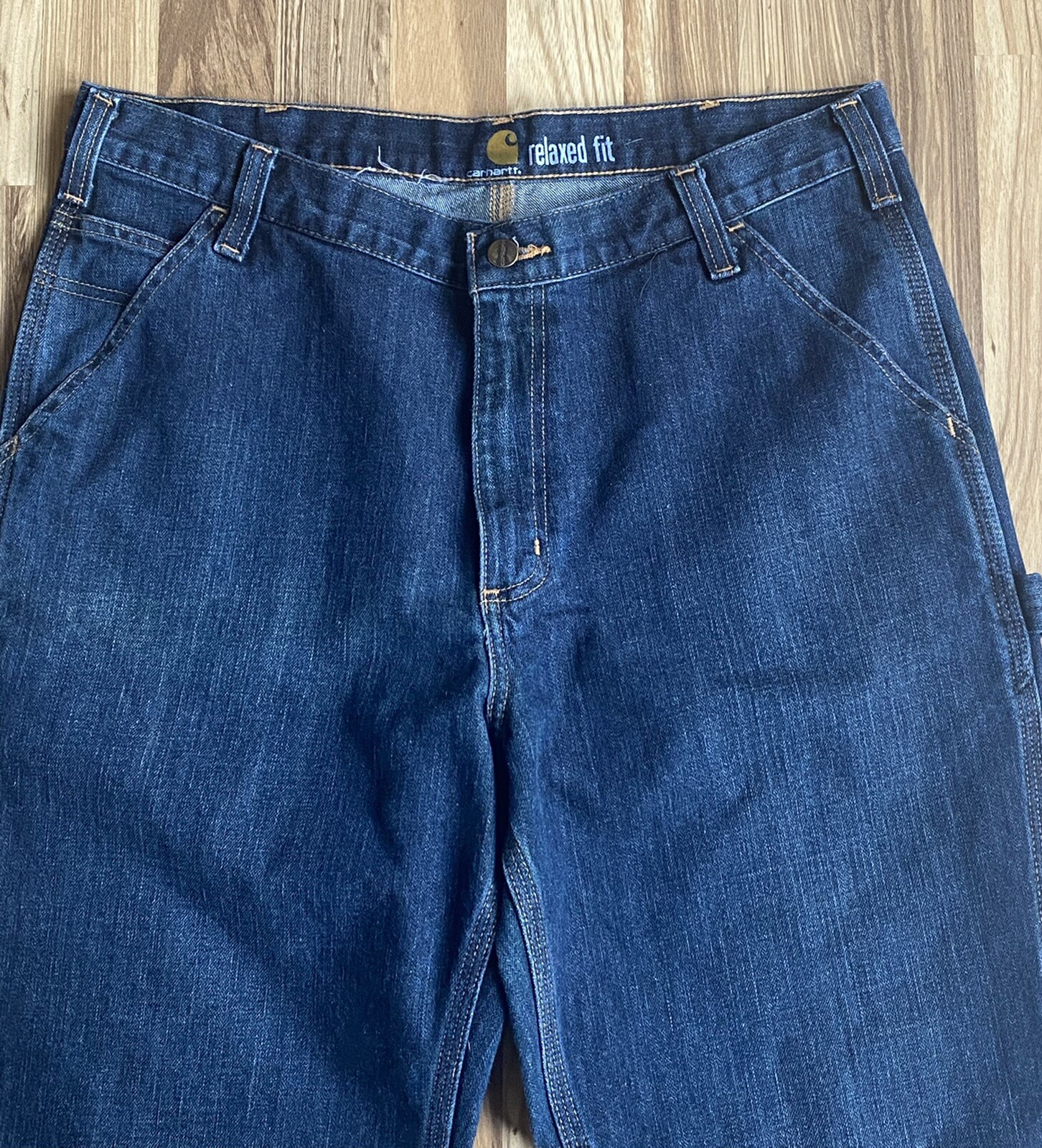 Carhartt Relaxed Cargo Work Wear Jeans Mens Sz 36X34 Gem