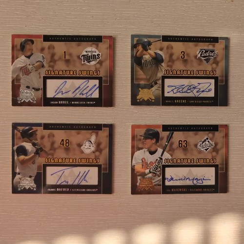 Four 2005 Fleer Signature Swings auto cards National Pastime🔥🔥