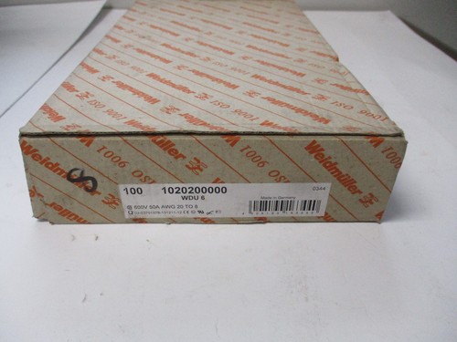 WEIDMULLER 102020000, WDU6, 600V 50A AWG 20 TO 8, TERMINAL BLOCK BEIGE - Picture 2 of 5