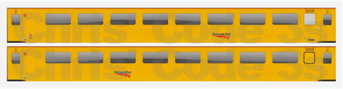 Selbstklebender Vinyl-Wagenaufkleber Anzug Spurweite OO Hornby/Lima - Network Rail 72630 | Zustand: New