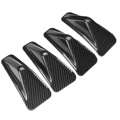 Carbon Look Rear Bumper Lip Diffuser Shark Fins Cover For Subaru STI WRX 2015-21 - Picture 4 of 11