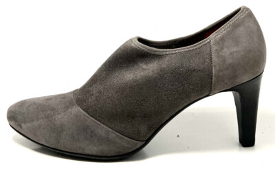 Ecco Alicante Gray Suede Ankle Boots Booties Slip On Women s Size 10-10.5 EU 41