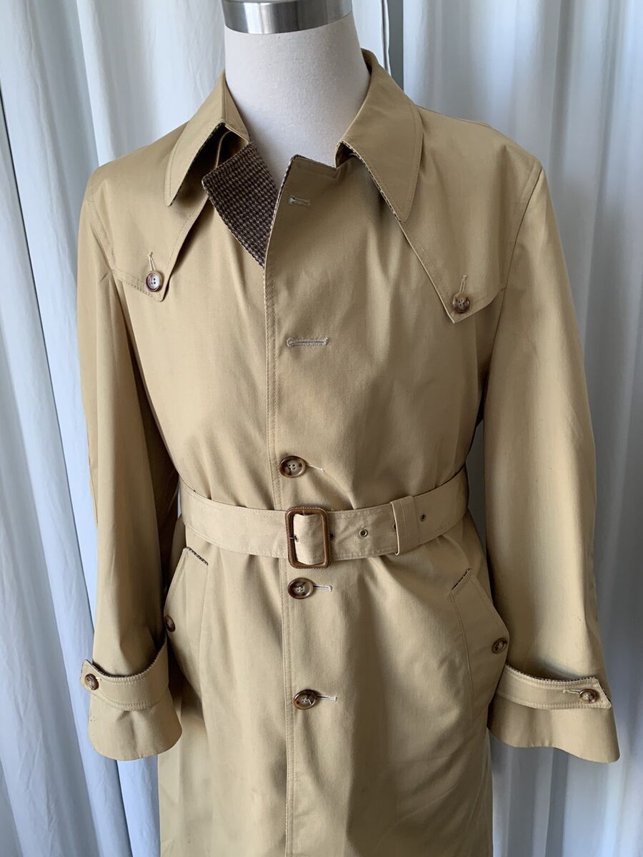 Vintage 70s Men Christian Dior Monsieur Trench Coat Sz 42R Vintage 70s Men Christian Dior Monsieur Trench Coat Sz 42R