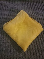 Vintage 17" Yellow Rayon And Silk Blend Handkerchief Made In Japan
