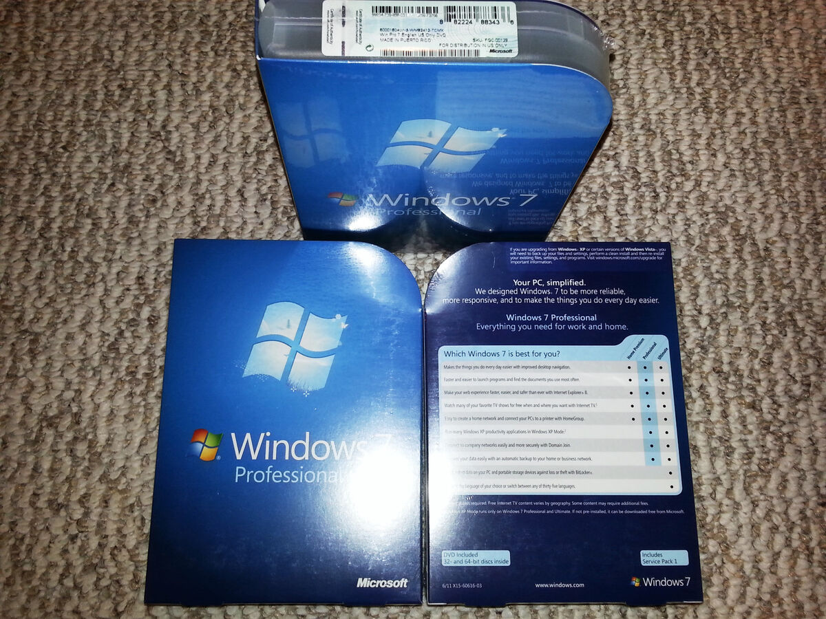 Microsoft Windows 7 Professional,SKU FQC-00129,Full Retail Microsoft Windows 7 Professional,SKU FQC-00129,Full Retail