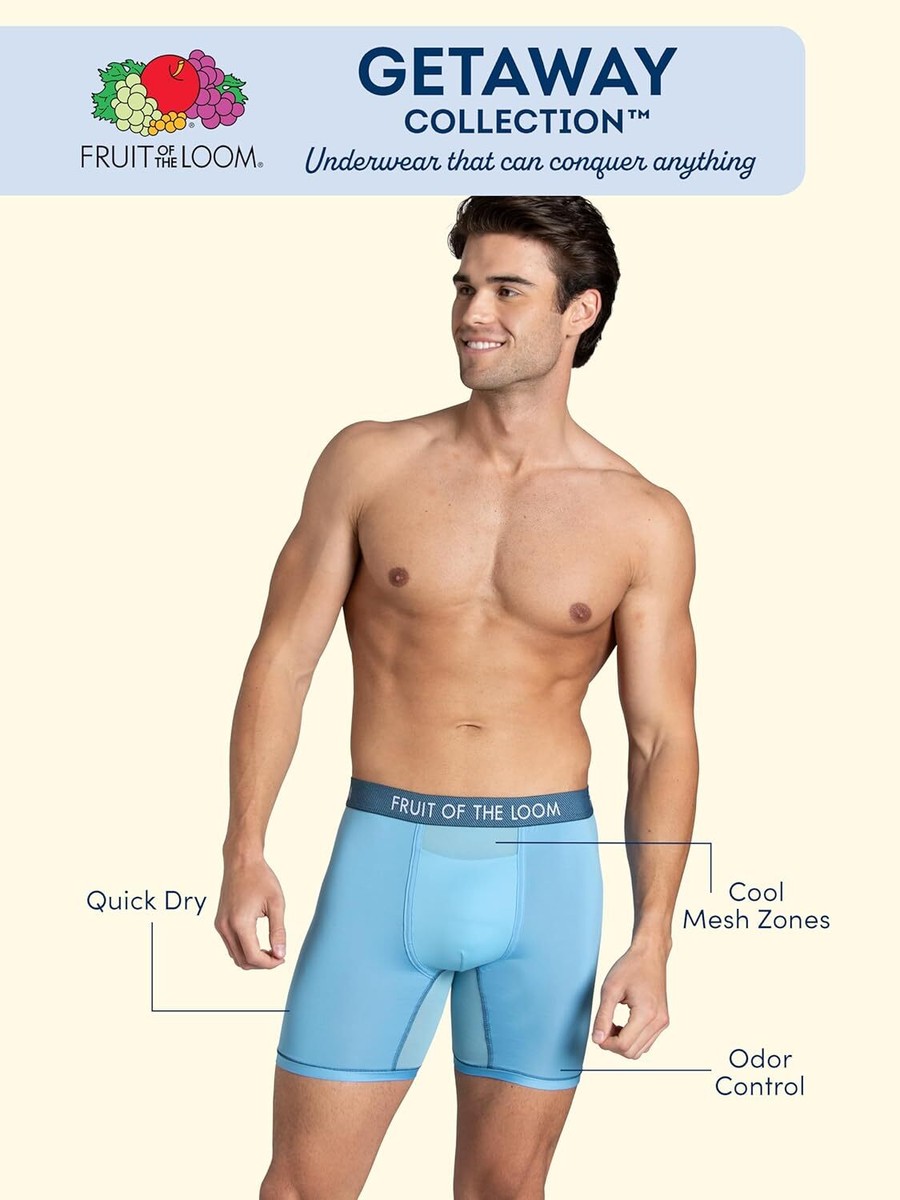 FRUIT OF THE LOOM Boxer corti da uomo classici in cotone ricco