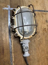 N.1 lampe Ancienne Hublot Industriel Mapelec Lamp Cour Applique Extérieur
