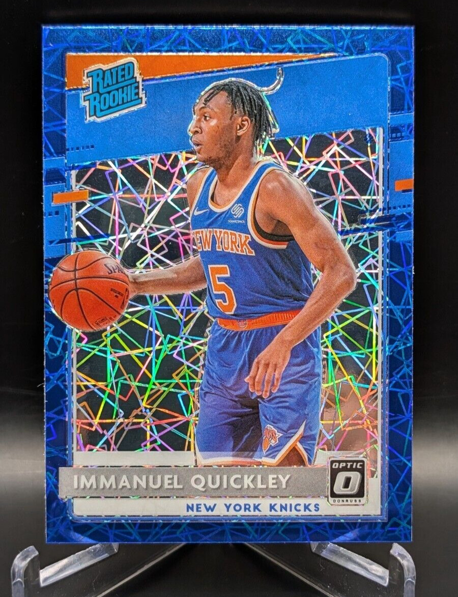 2020-21 Donruss Optic - Rated Rookie Blue Velocity  #175 Immanuel Quickley