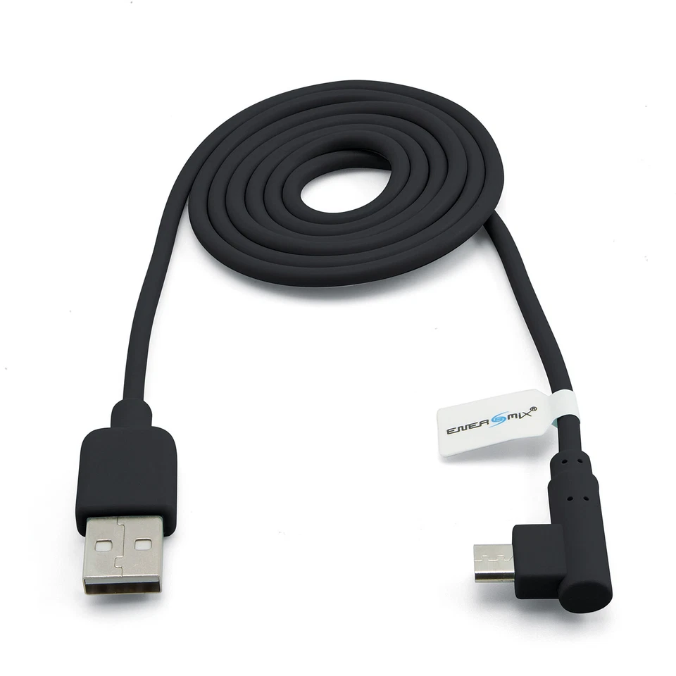 1m Micro USB Kabel 90 Grad gewinkelt Winkelstecker schwarz rosa blau weiß - Bild 2 von 4