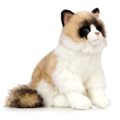 Stoffpuppe Katze Plüschtier Kuscheltier Kätzchen Teddy von Living Nature. Tiergeschenk. 25cm H.