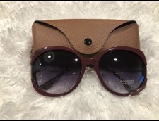Sunglasses Woman Vintage Glasses burgundy with case